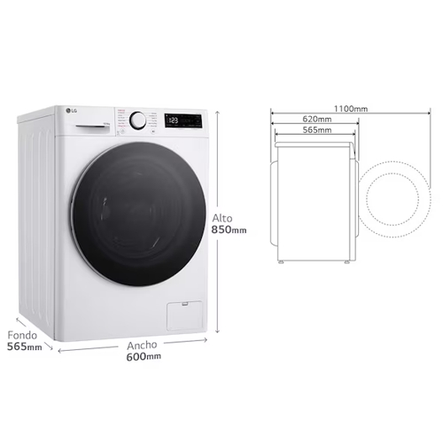 LAVASECADORA LG F4DR6010A1W CF INTEL 10/6KG DB